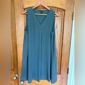 Eileen Fisher Teal Silk Dress L